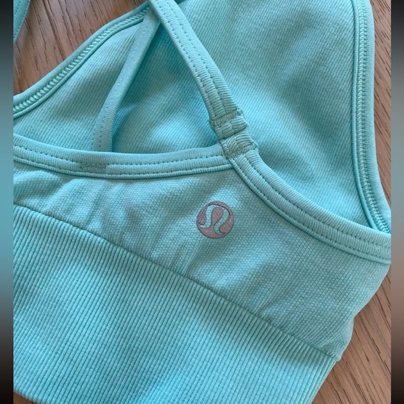 EUC Lululemon Sports Bra - lululemon workout clothes -turquoise bra - Picture 3 of 5